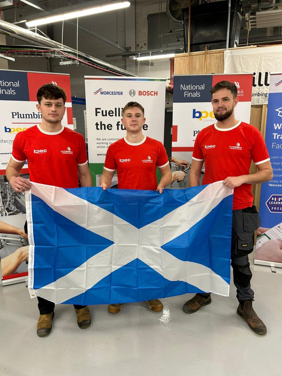 Three Scots Plumbing Apprentices Make Top Eight At UK WorldSkills 